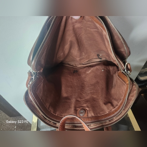 Vintage Fossil Laptop Bag brown Leather - Picture 6 of 9